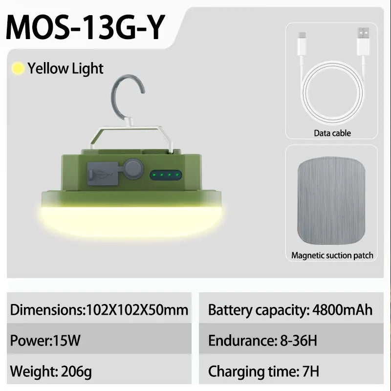 MOSLIGHTING Outdoor Camping Lantern Portable Rechargeable