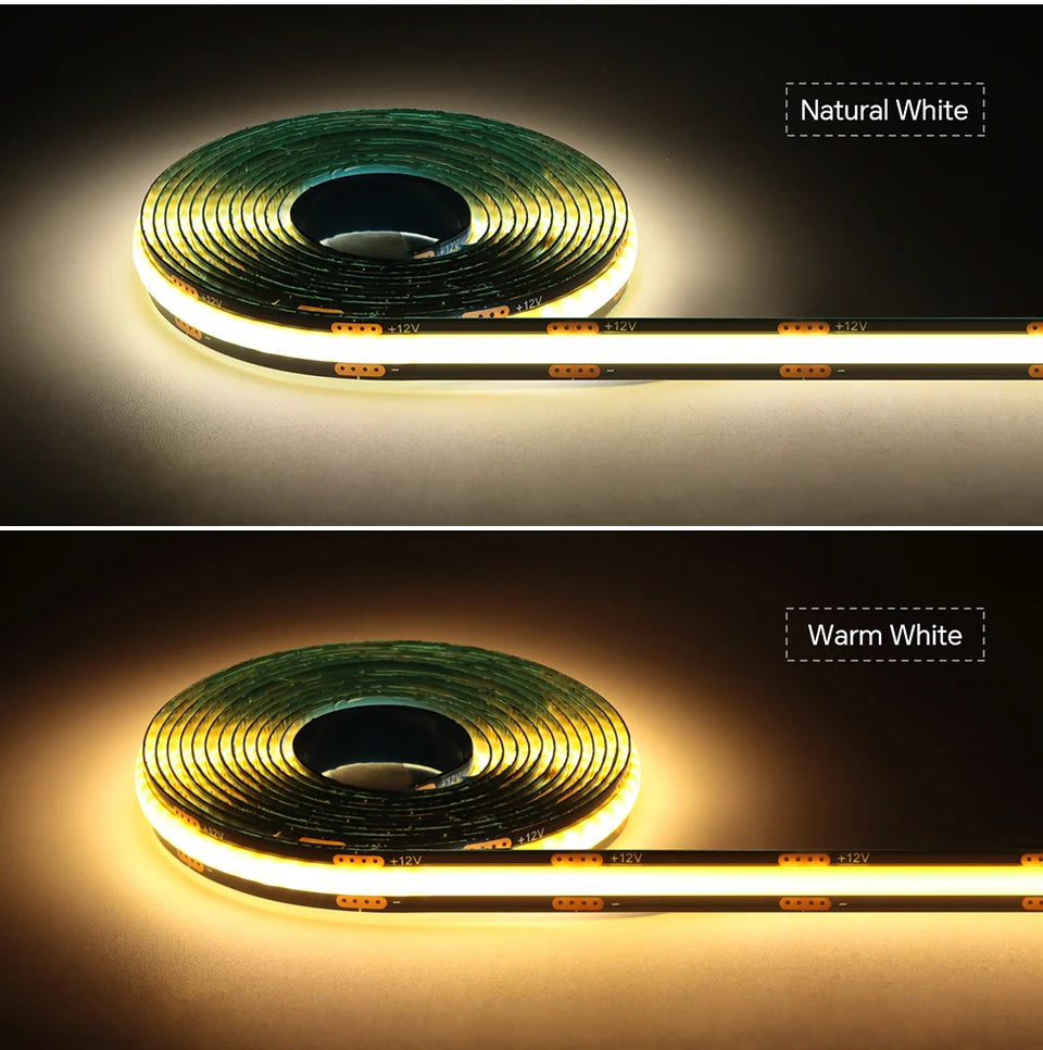 Touch Dimmable Black PCB LED Strip Light COB Tape