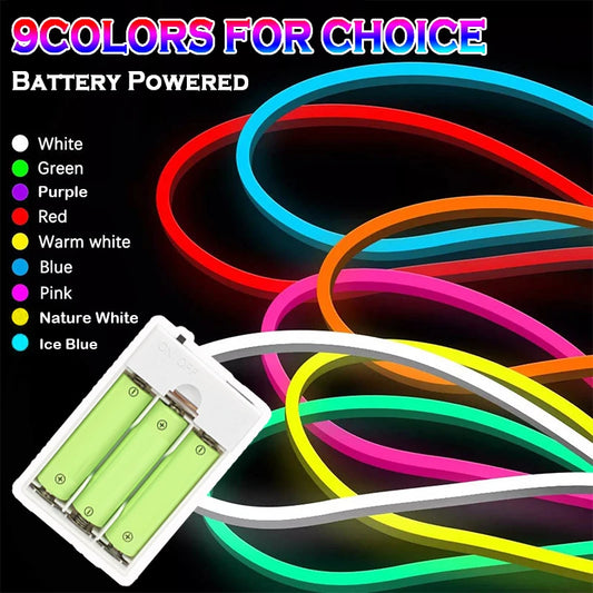 Battery Powered Led Strip Flexible Neon LED Strip Lights