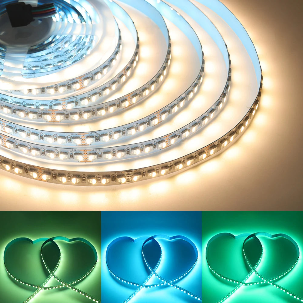 RGBW RGBWW LED Strip DC 12V 24V 4 Colors In 1 Chip Rope Light
