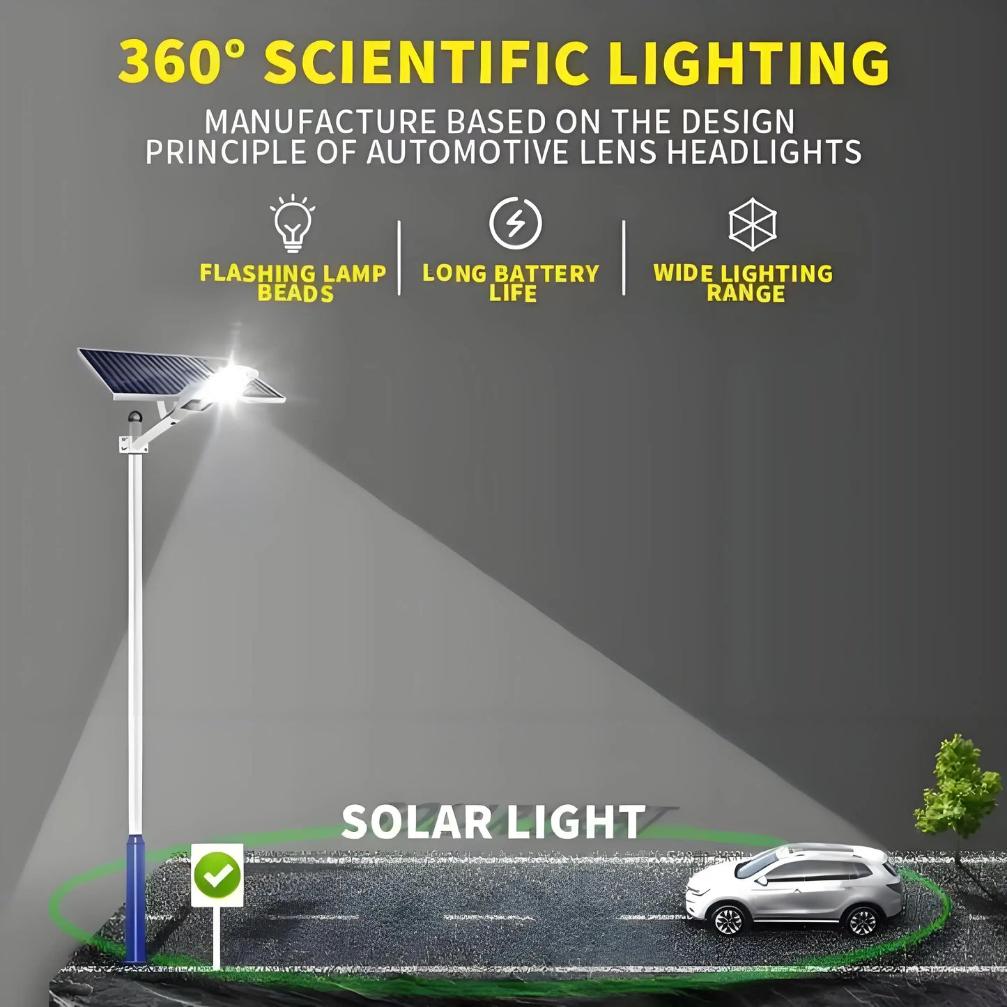 Led Outdoor Solar Street Lamps With Remote Control