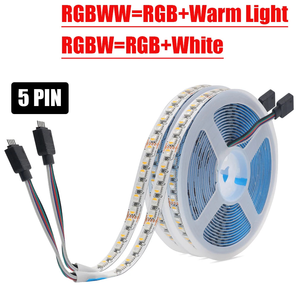 RGBW RGBWW LED Strip DC 12V 24V 4 Colors In 1 Chip Rope Light