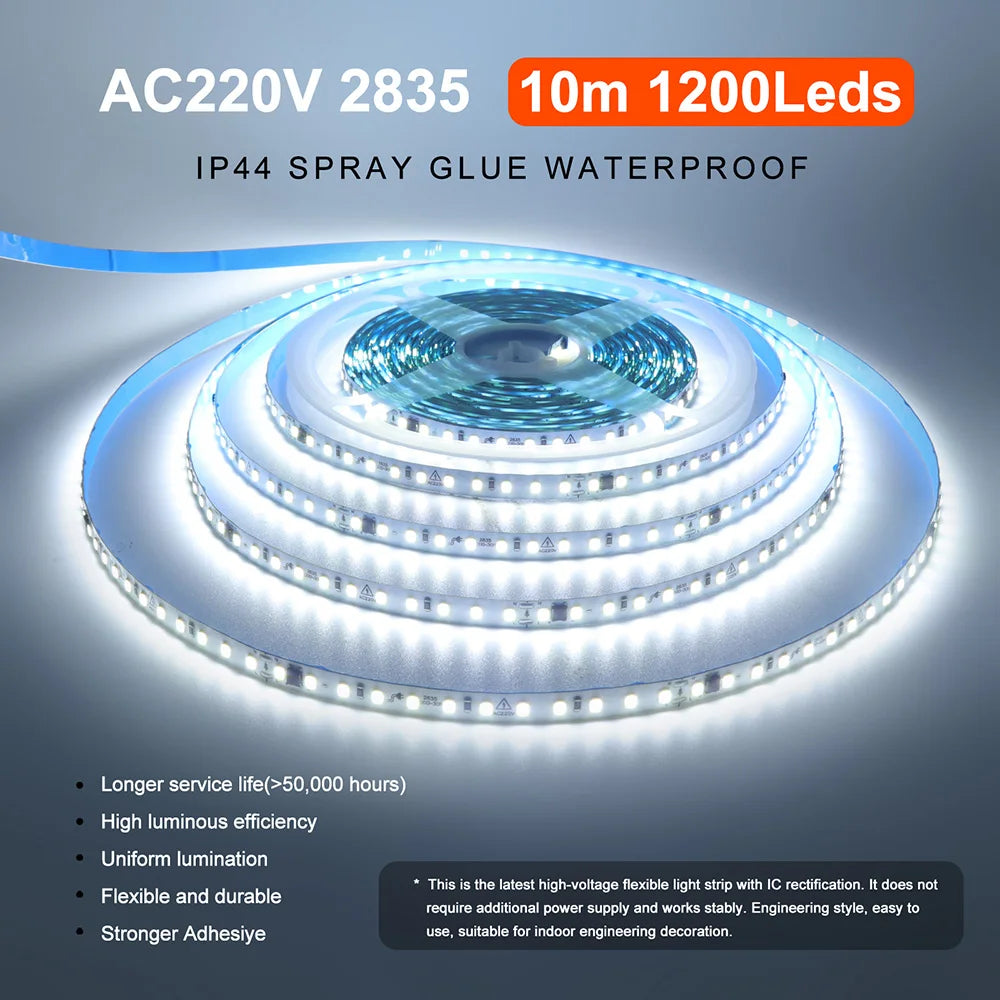 5m 10m 20m 50m Led Strip Light Waterproof IP44 220V 230V