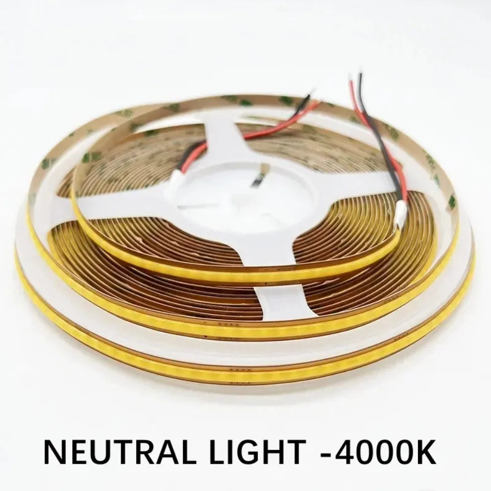 DC 12V/24V 8MM COB LED Strip Free Cut Cuttable 400LEDs