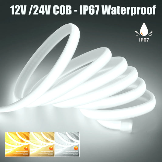 DC12V 24V COB Strip Waterproof Outdoor Home Decor LED