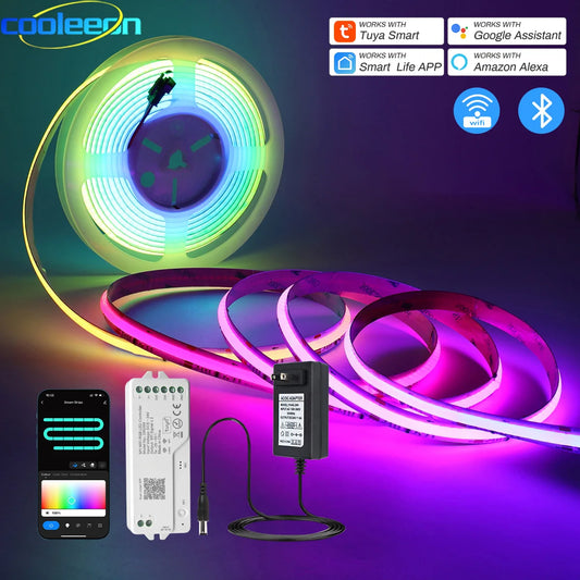 Tuya Wifi RGB-IC COB LED Strip Dream RGB Color Smart Life