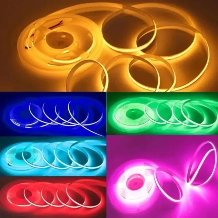 320Leds/M 8mm COB LED Strip DC 12V 24V Flexible High Bright Tape