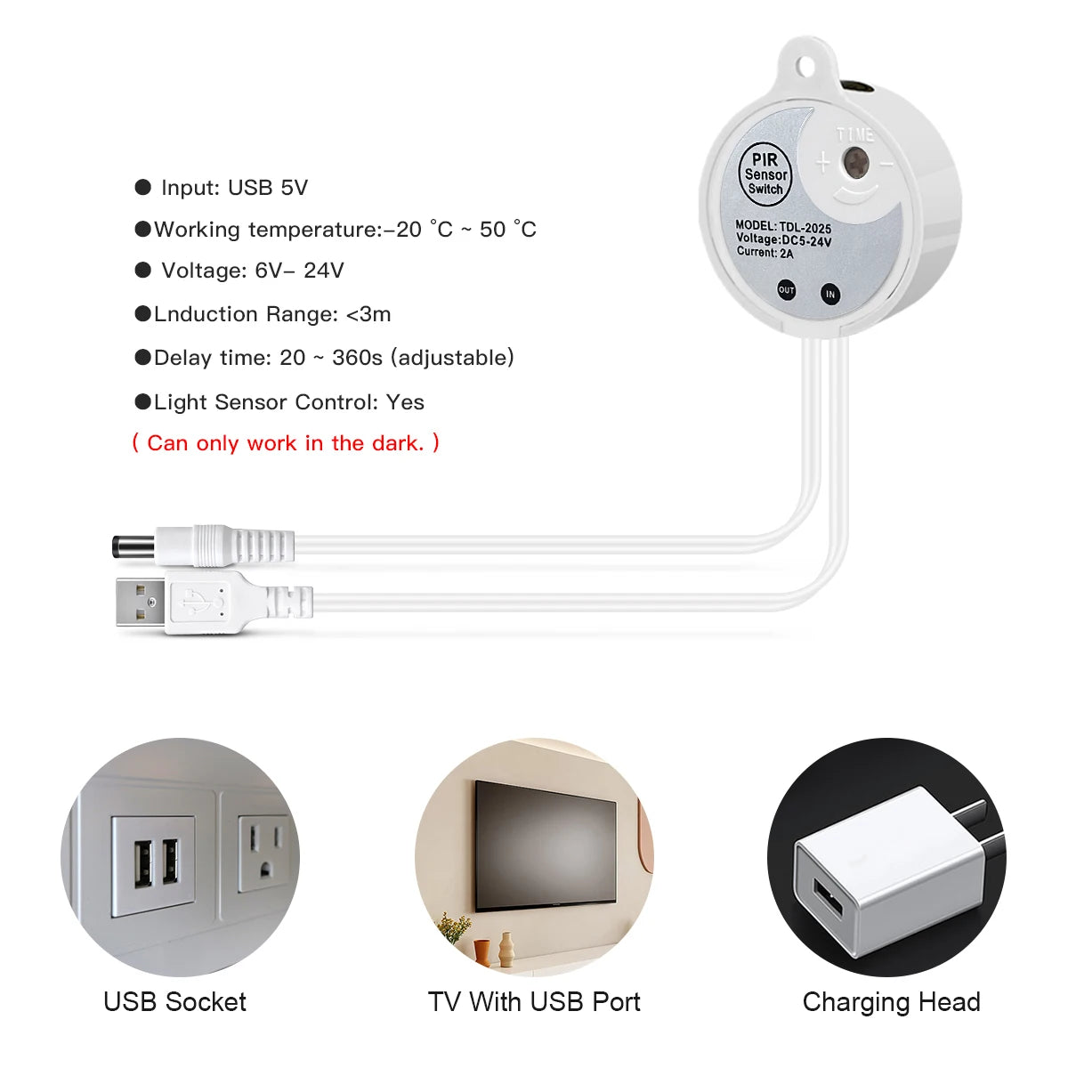 Smart PIR Motion Sensor Super Bright COB LED Strip Neon Light