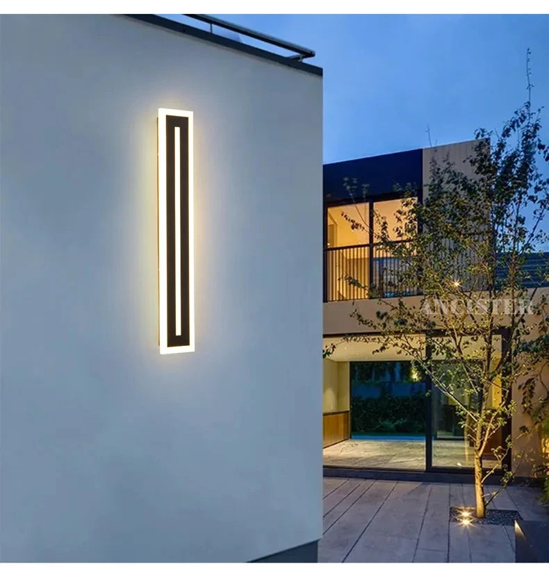 Outdoor waterproof IP65LED long strip wall lamp modern