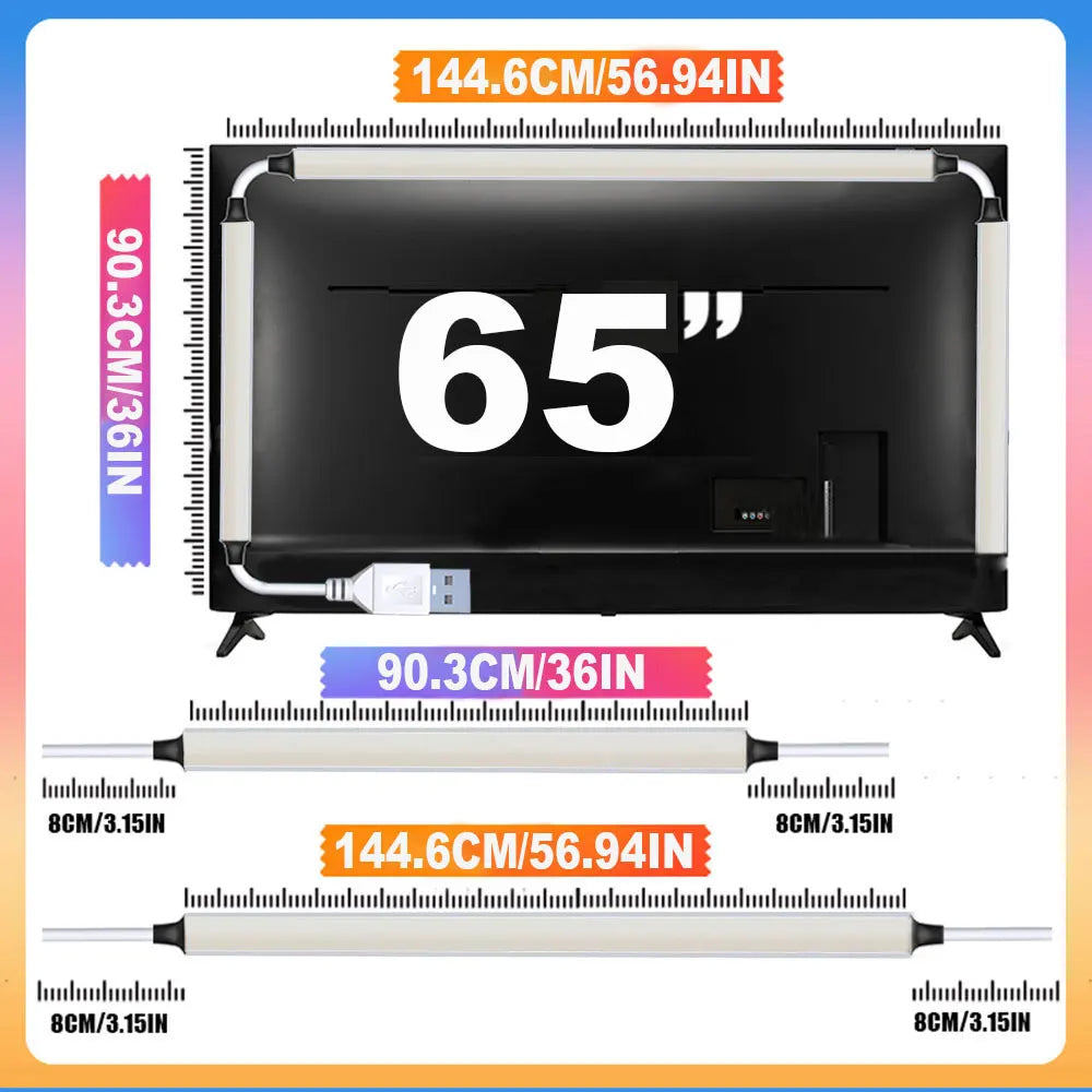 5V Usb Smart Tv Led Lights desktop light PC Tv Led Backlight