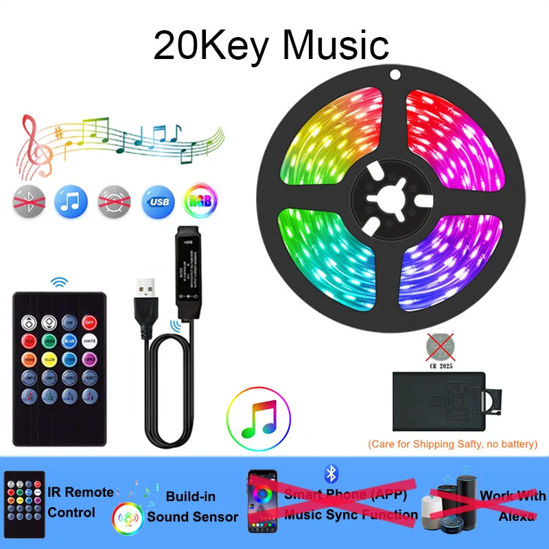Wifi Rgb Led Strip Lights 5050 Tv Backlight Smart Led Tape Light