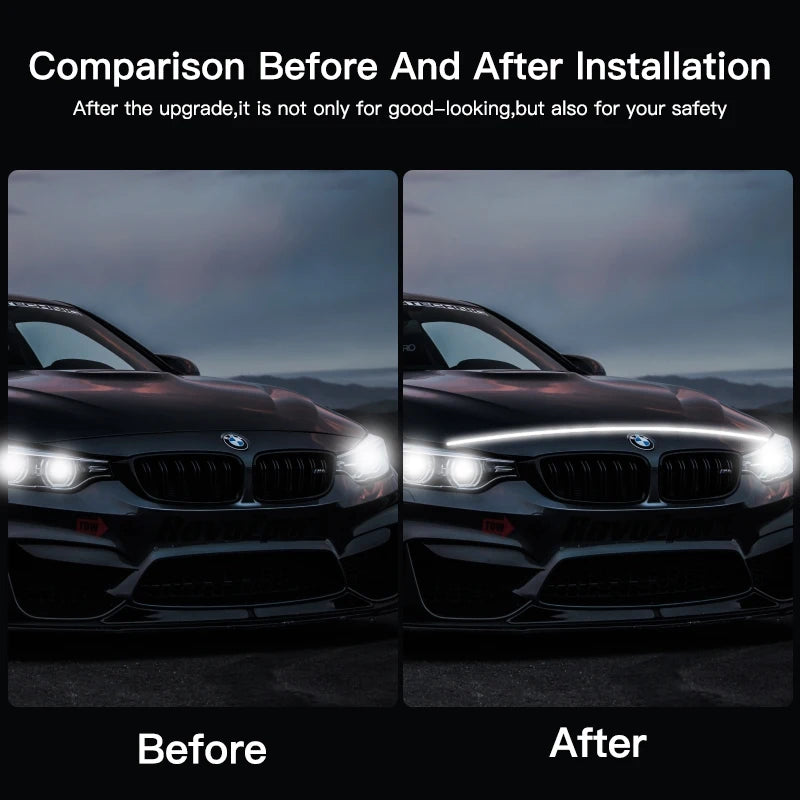 Scan Starting LED Car Hood Light Daytime Running  Light Strip