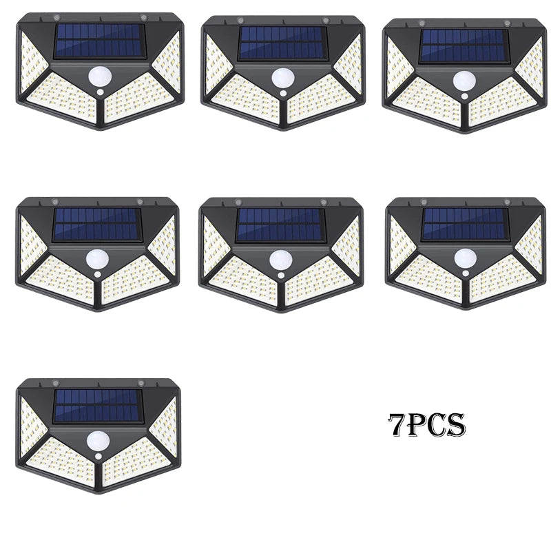 1-12 Pack Solar Lights Outdoor 100 LED Wall Lamp