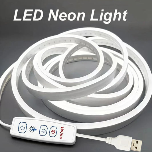 5V USB Dimmable Neon LED Strip Lights Flexible Ribbon Tape
