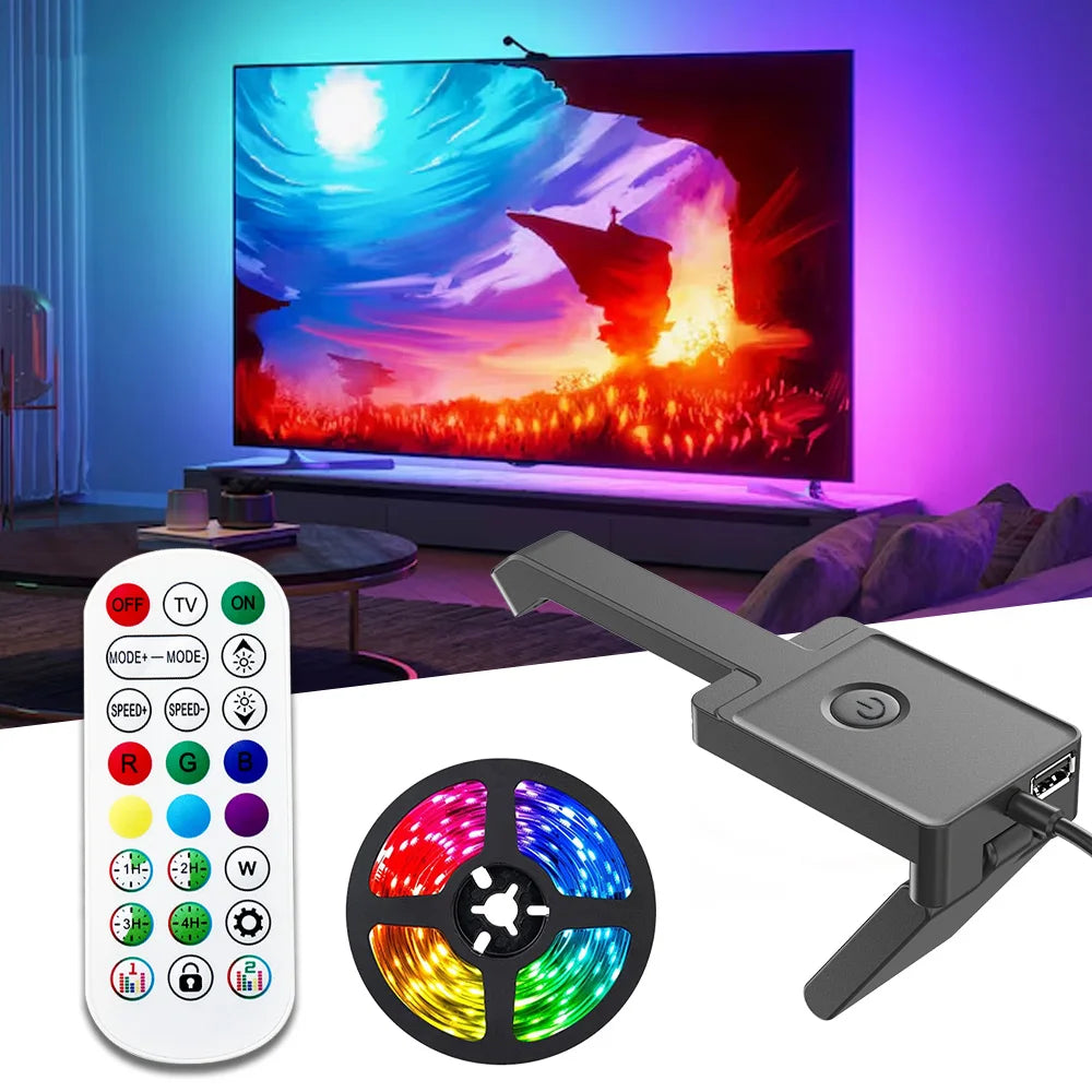 LED TV Led Backlight RGBIC USB Strip Light with AR Color