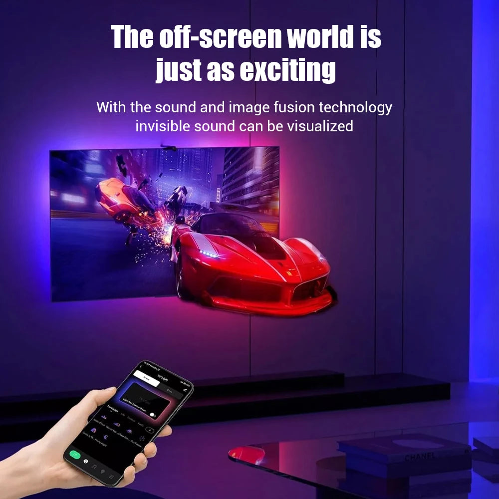 LED TV Led Backlight RGBIC USB Strip Light with AR Color