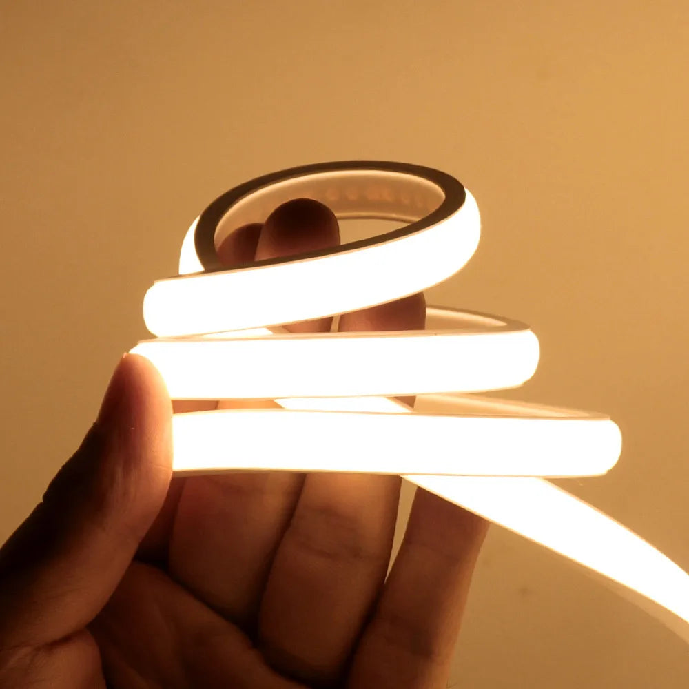 Dimmable COB LED Neon Strip Light 220V Dimmer Switch Power Kit