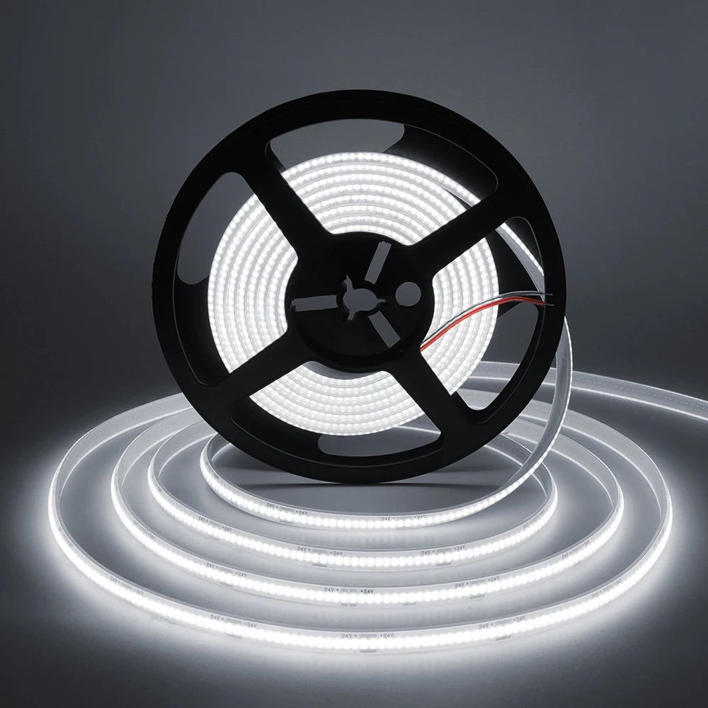 1-20M IP68 Waterproof COB LED Strip 12V 24V 320LEDs
