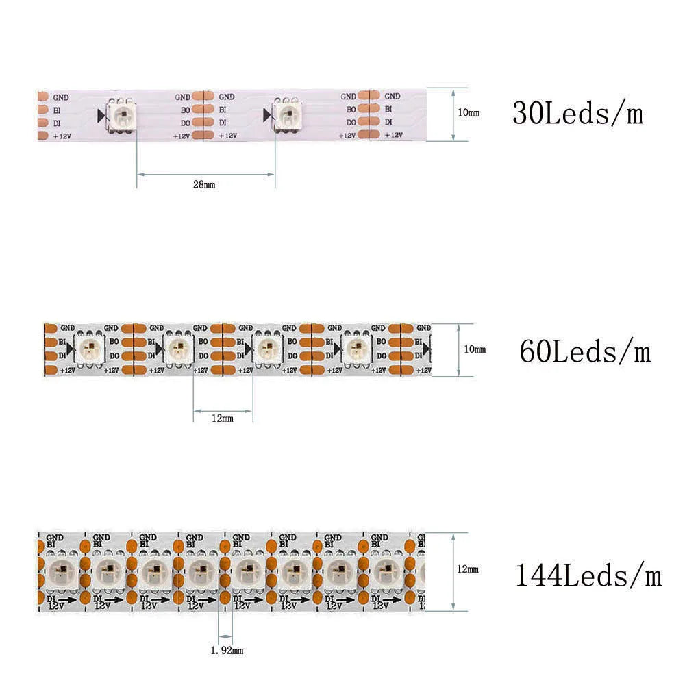 WS2811 WS2812B WS2813 WS2815 5050RGB LED Strip Lights