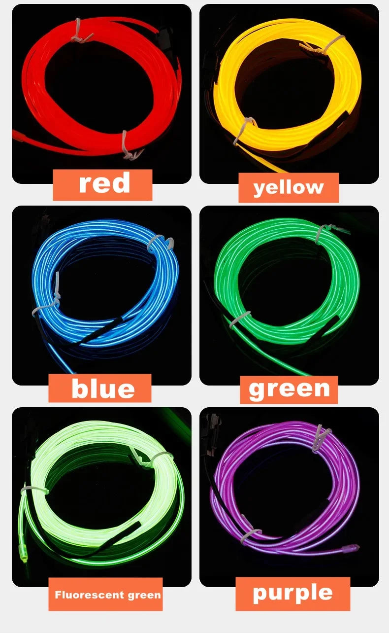 1M/2M/3M/4M/5M Flexible Neon Light EL Wire Led Neon Led Strip