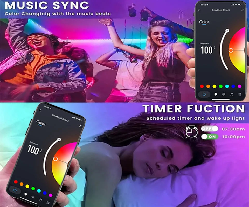 Wifi Led Strip Lights Rgb 5050 Bluetooth Led Tape Light