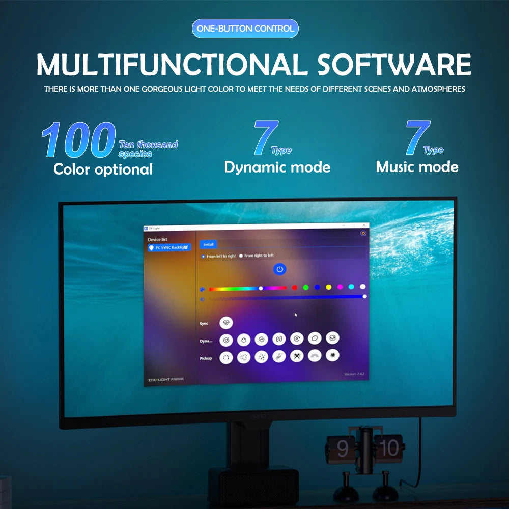 RGB Gaming Sync Light Strip Computer Monitor Light