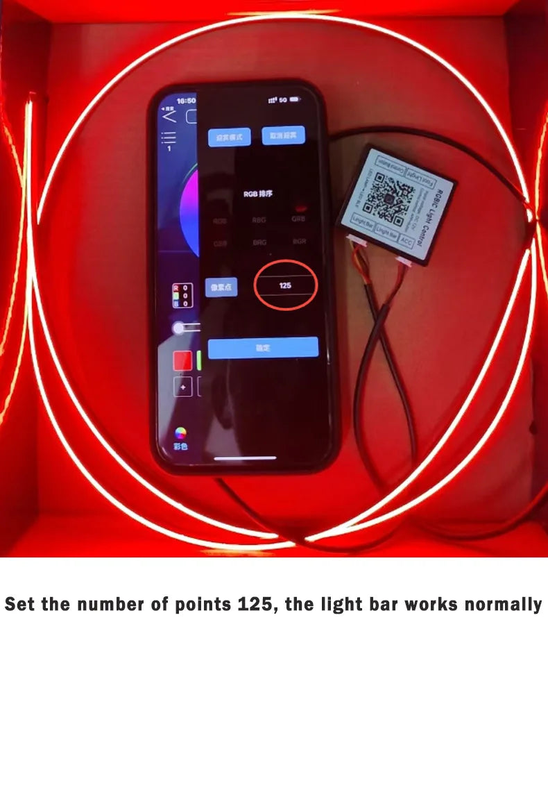 18 in 1 Led Car Ambient Lights 213 64 Color RGB