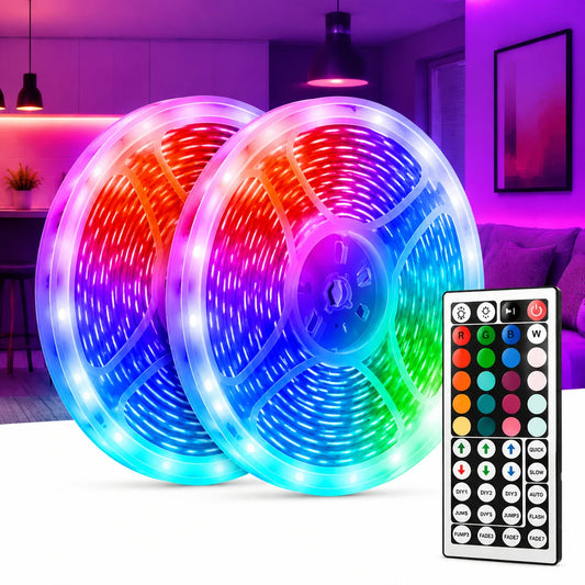 USB 5050 RGB LED Strip With Remote Control, 44 Lighting