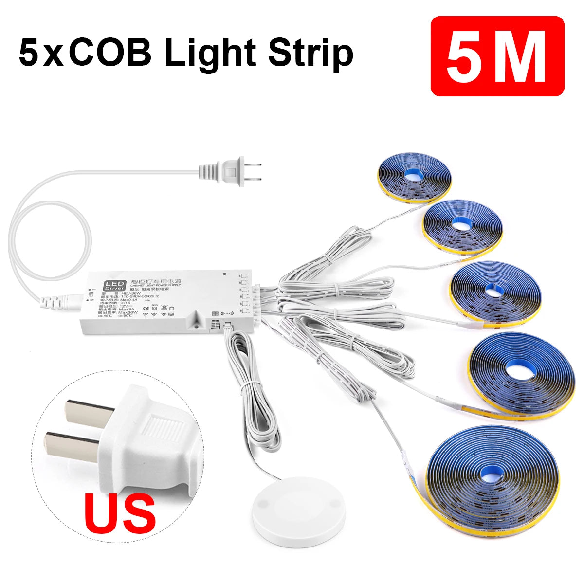 Smart Penetrable Wood COB LED Strip Touch Sensor Light