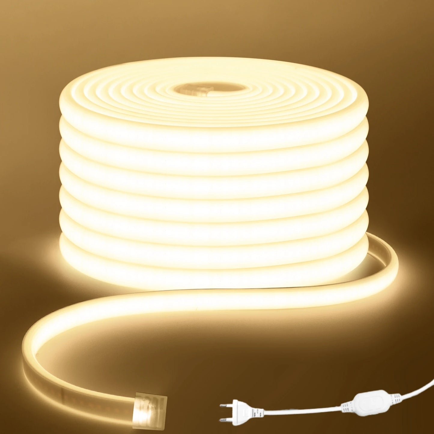 COB LED Strip Light With EU Switch/Dimmer Plug