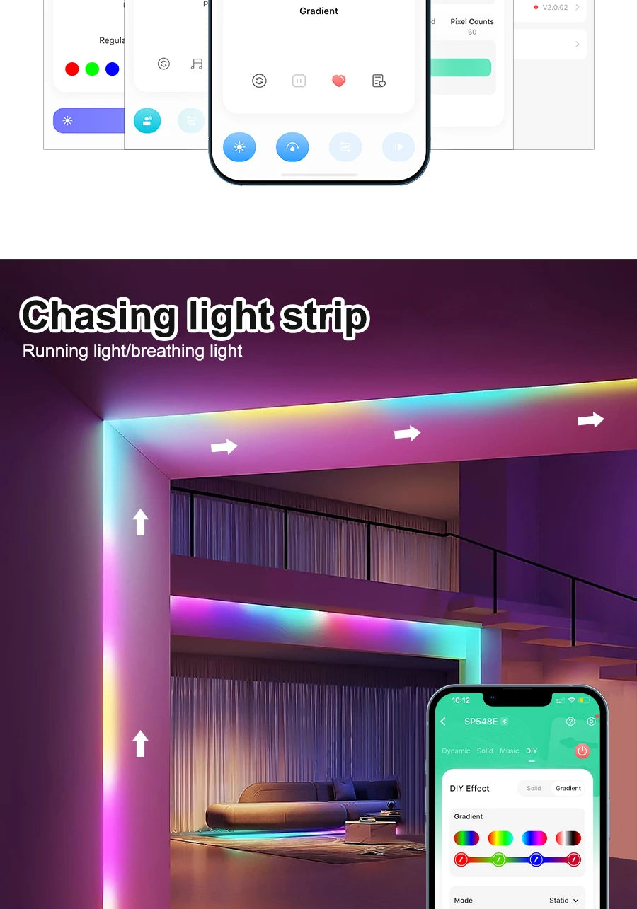 Tuya Wifi RGB-IC COB LED Strip Dream RGB Color Smart Life