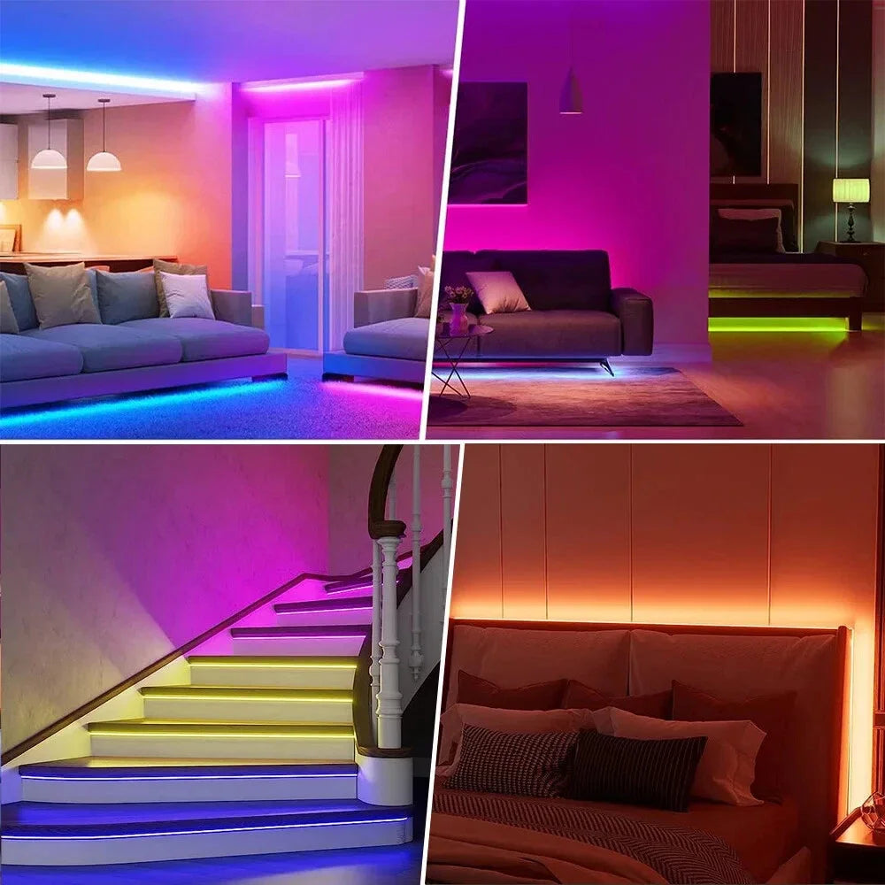 A Roll of Rgb Color-Changing Cob Led Strip Lights with No Light Spots
