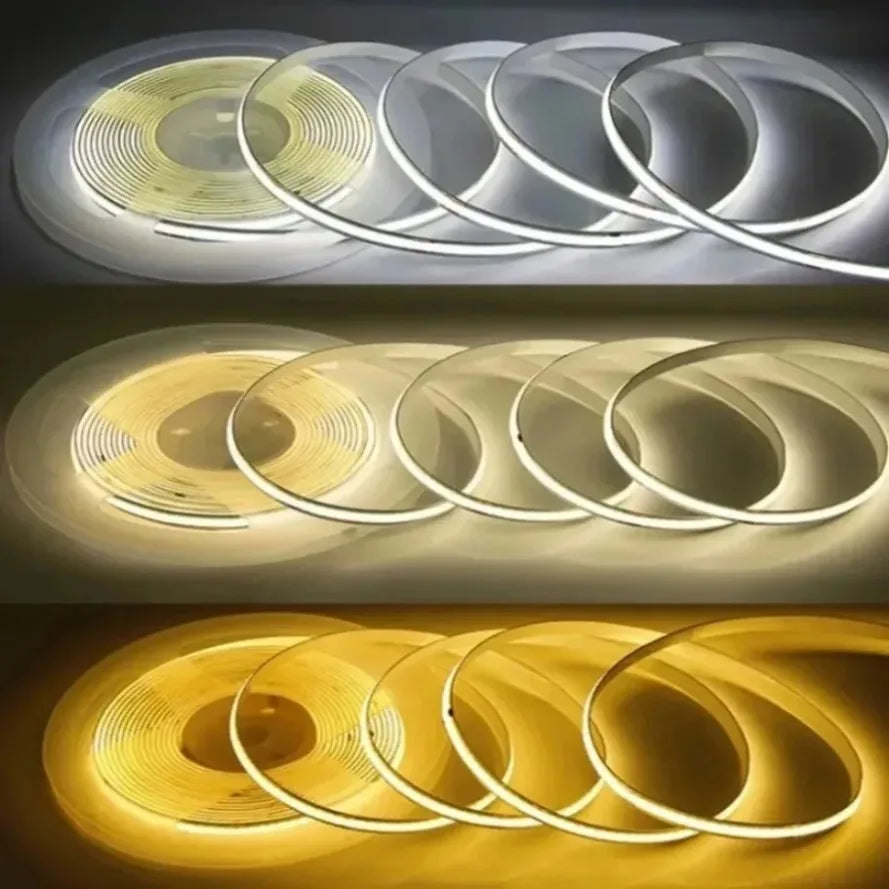 320Leds/M 8mm COB LED Strip DC 12V 24V Flexible High Bright Tape