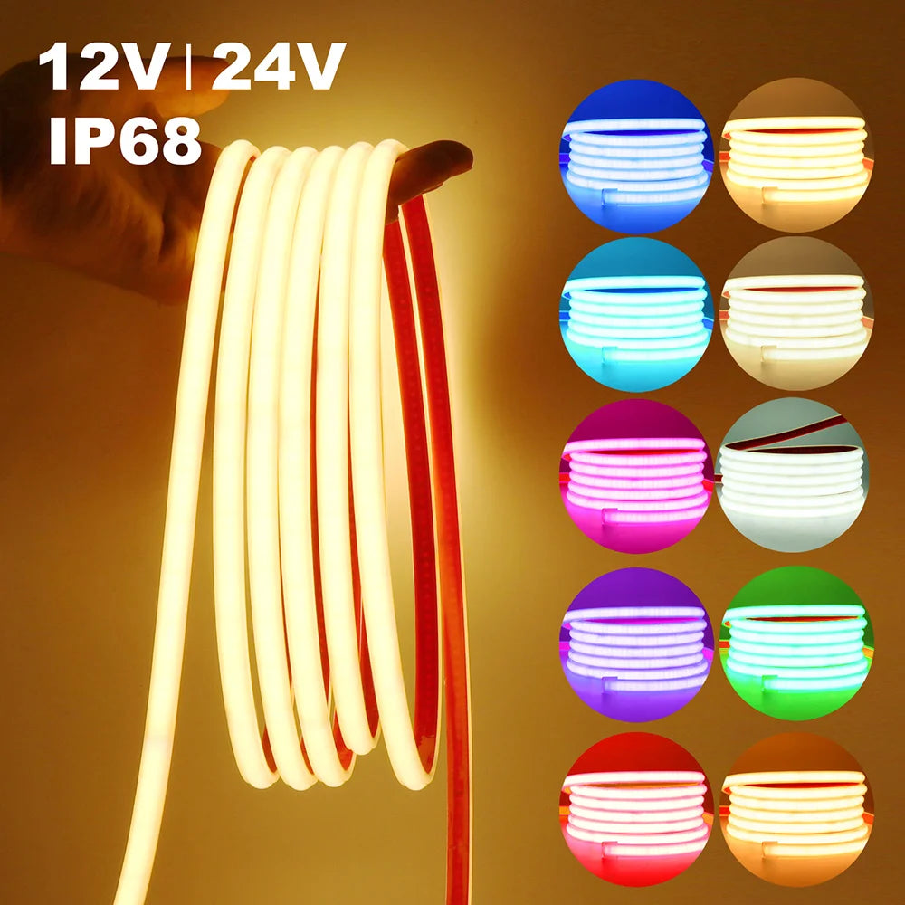 IP68 Waterproof Led Neon Strip Light Tape 12V 24V 320 LEDs