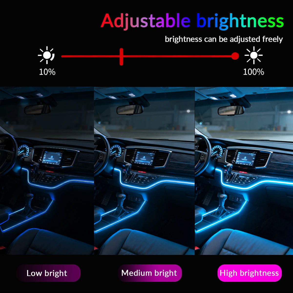 18 in 1 Car Ambient Light For BMW 64 Colors RGB LED Neon Strip