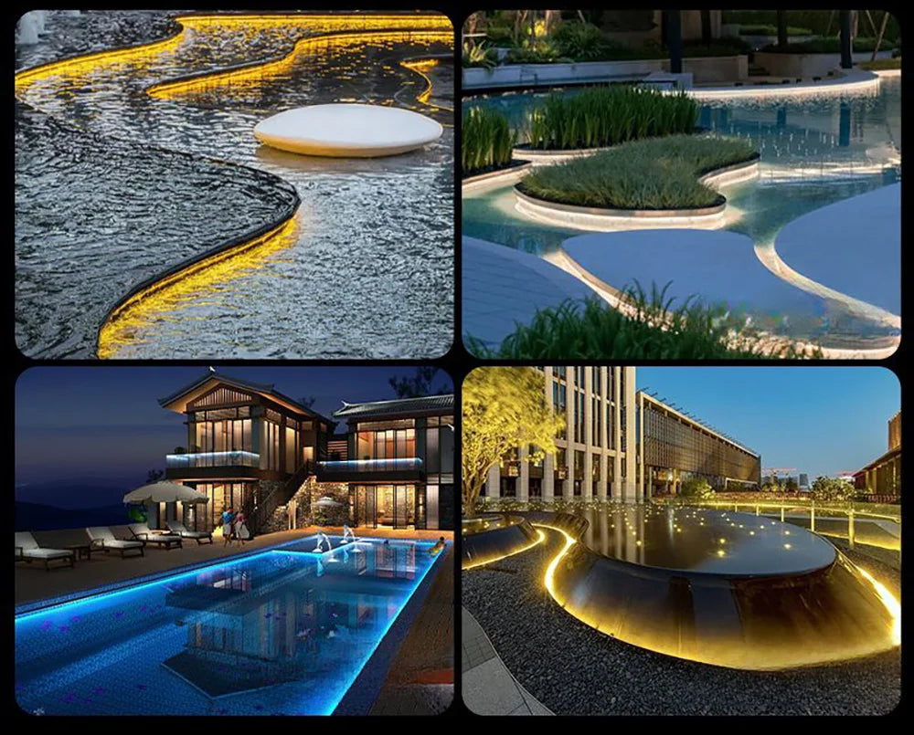 IP68 Waterproof Led Neon Strip Light Tape 12V 24V 320 LEDs