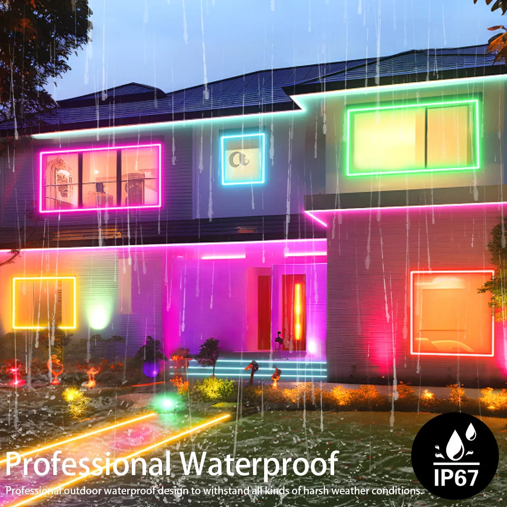 TUYA WIFI LED Neon Strip Lights RGBIC Waterproof Voice Control