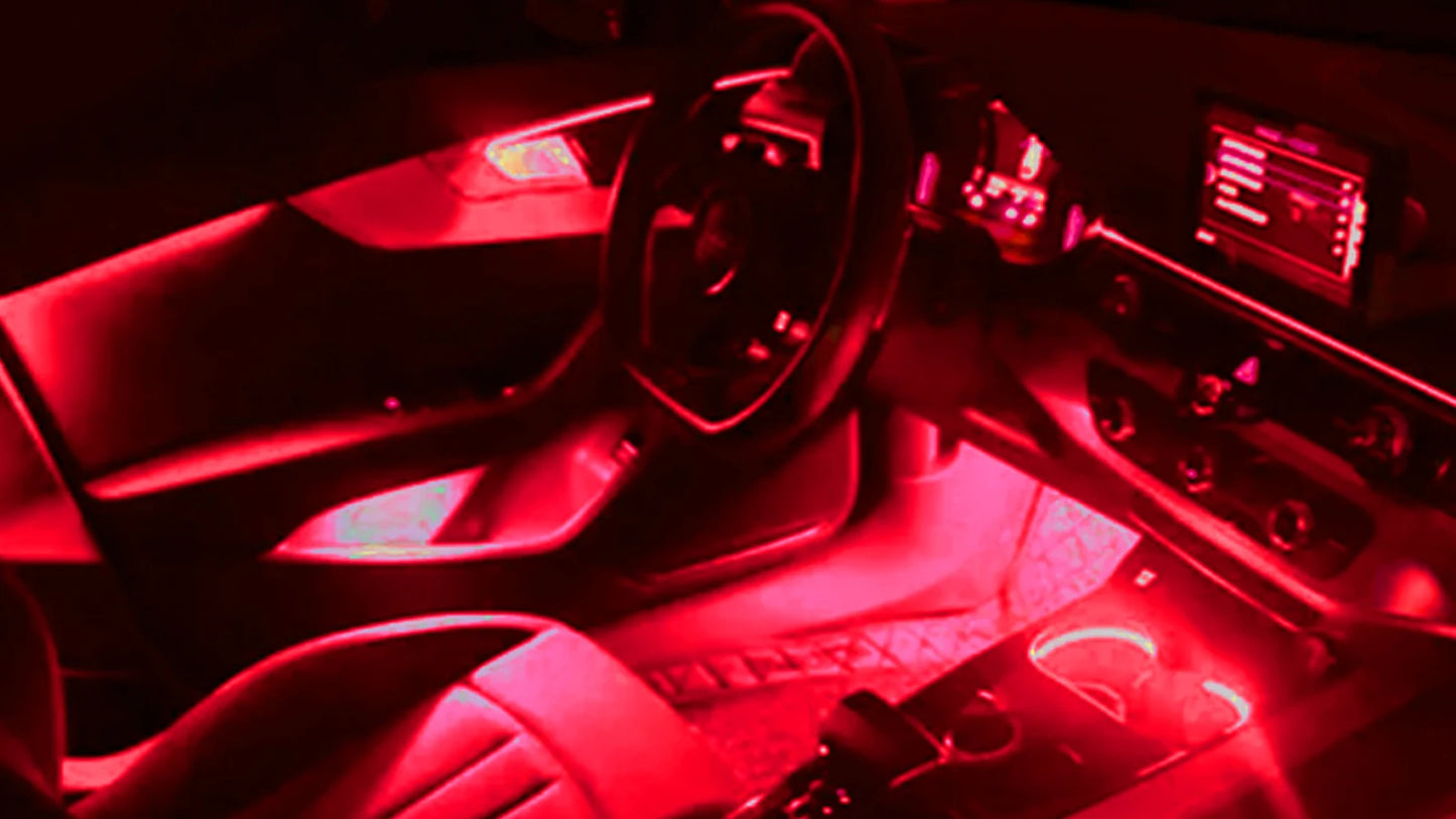 Car Neon LED Interior Ambient Foot Strip Light