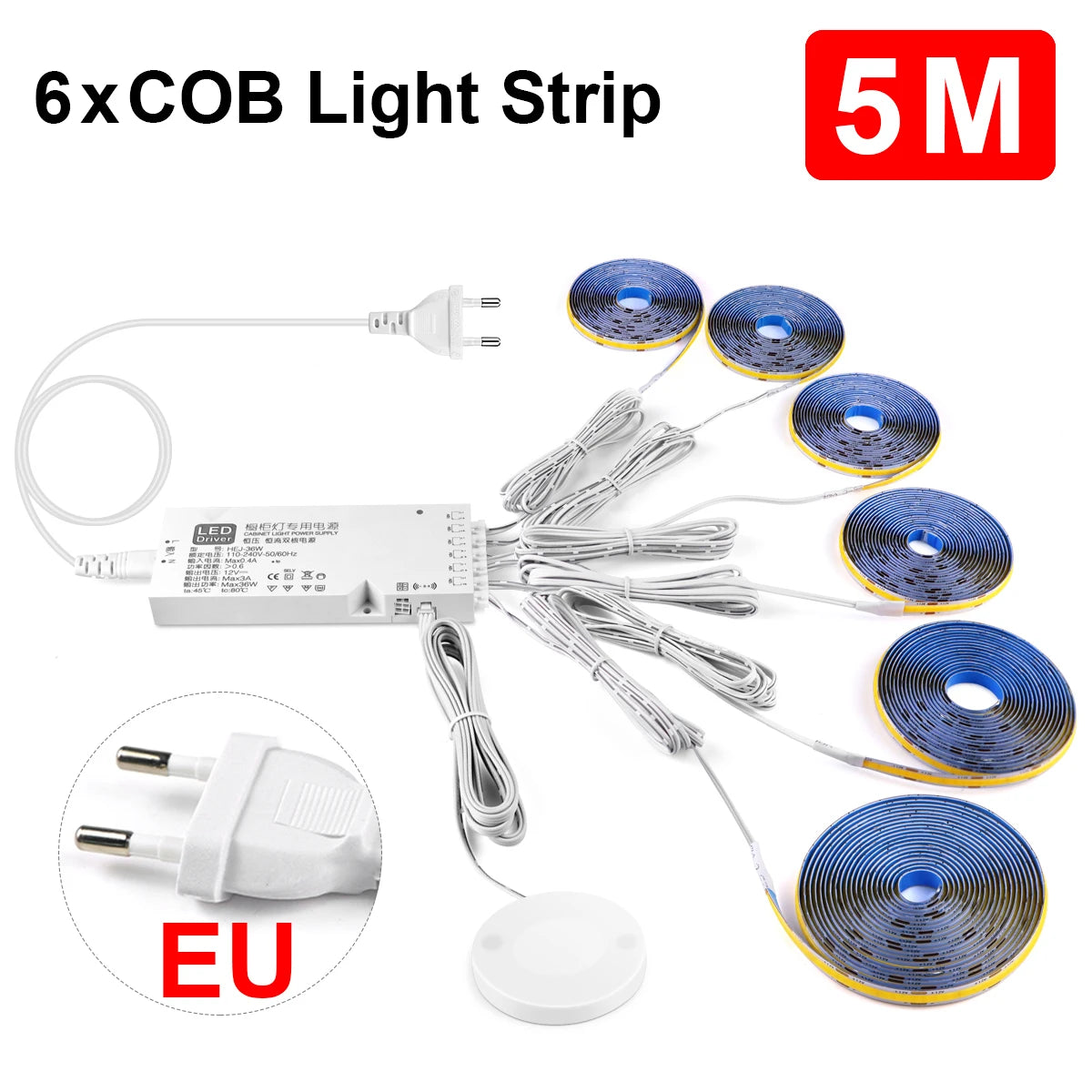 Smart Penetrable Wood COB LED Strip Touch Sensor Light