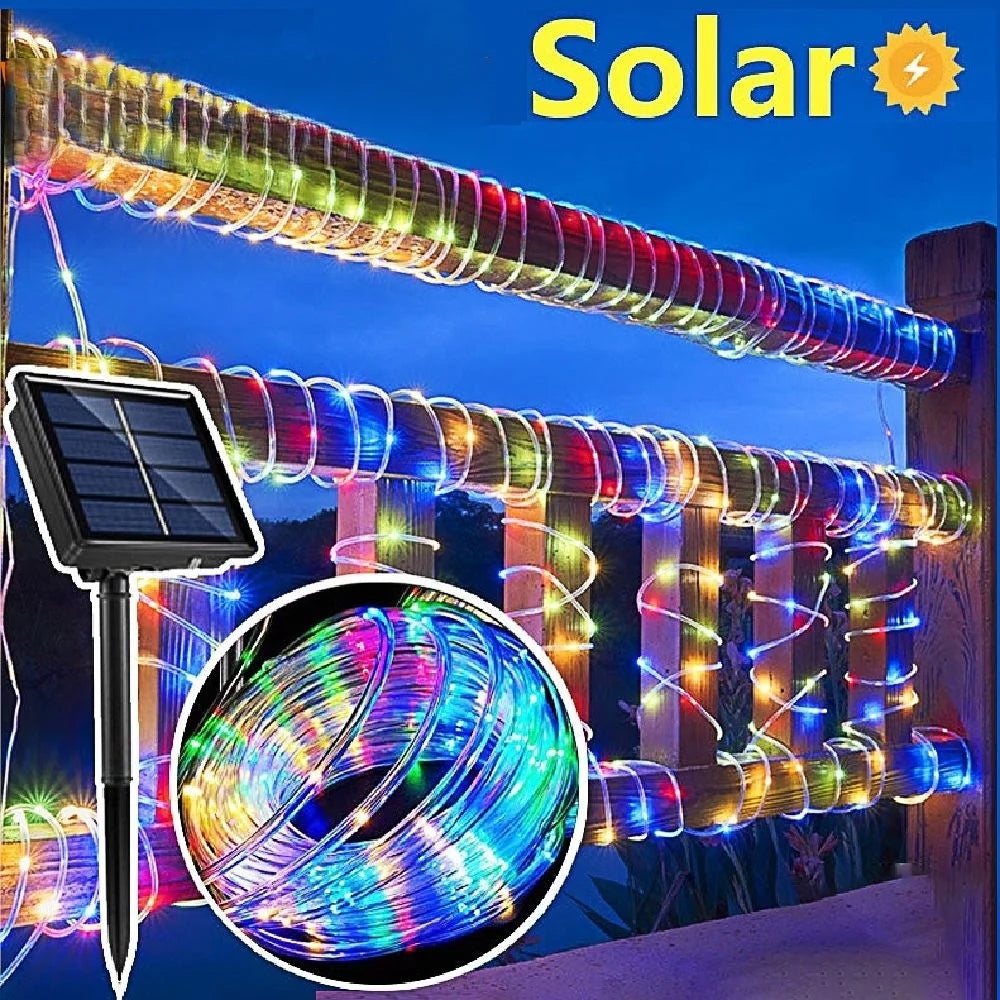 Solar Rope Lights Solar LED Light Path Deck Outdoor Garden Solar String Lights