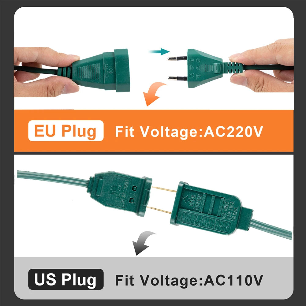 Garland C7 Candle Led String Lights Waterproof Outdoor Indoor