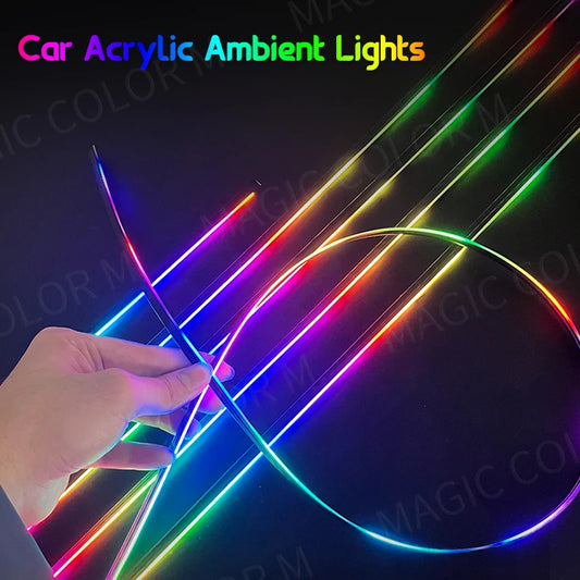 18 in 1 Car Ambient Light 64 Color Acrylic Strips App Control