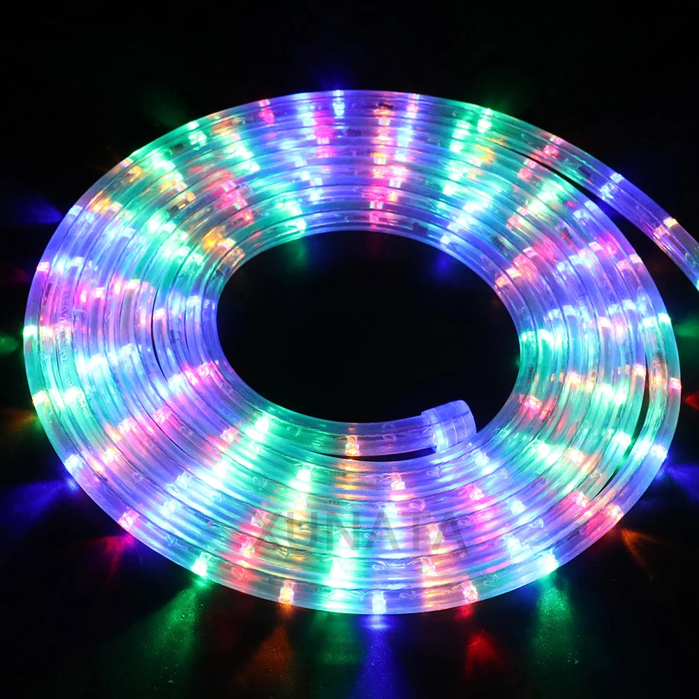 220V Neon Strip Light 360 Rainbow Tube Flex Neon Sign