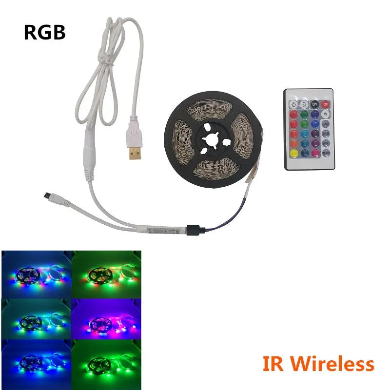 5M USB LED Strip Light SMD Ribbon Ceiling Cabinet Light