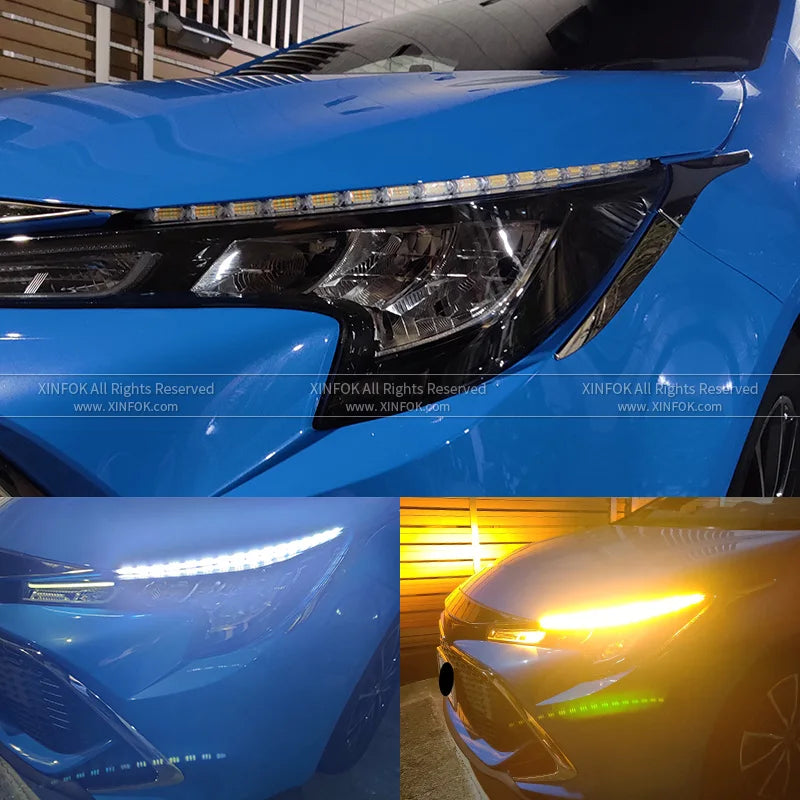 Bright Flexible DRL LED Strip Daylight Turn Signal Headlight