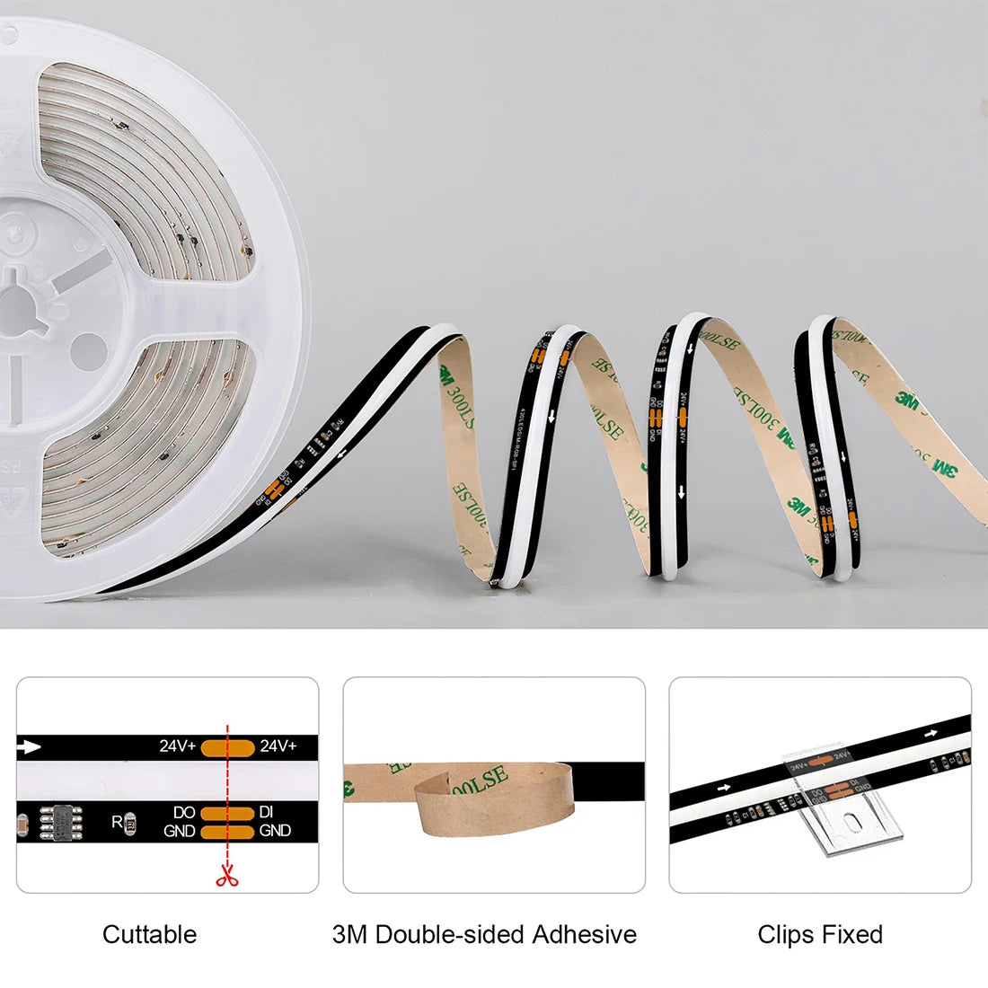 SPI COB LED Strip WS2811 RGB+IC Addressable 420LEDs