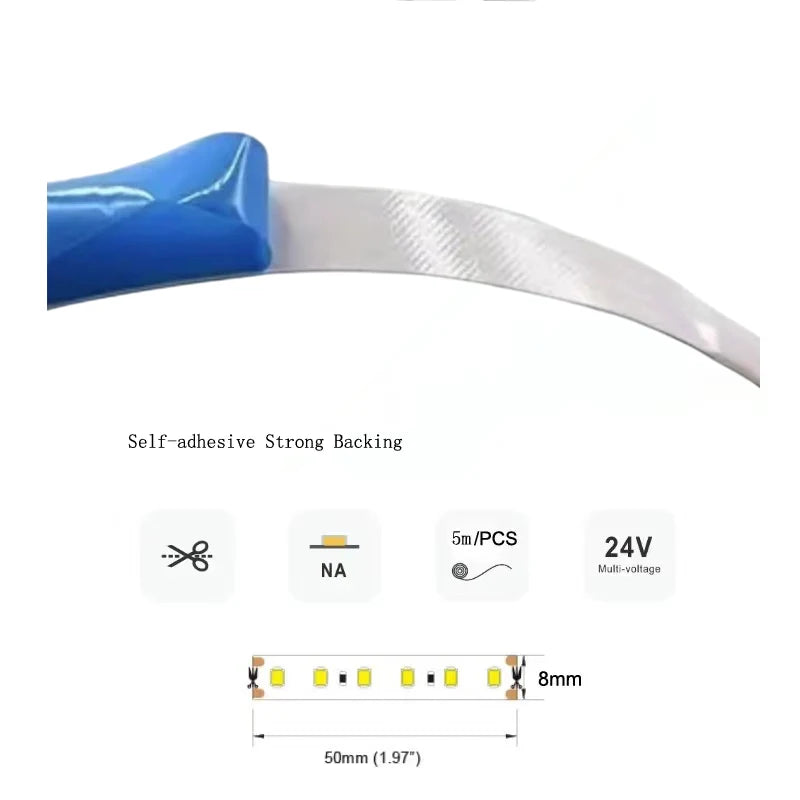 CRI 98+  Sunlike Full Spectrum 12V 24V LED Strip Light