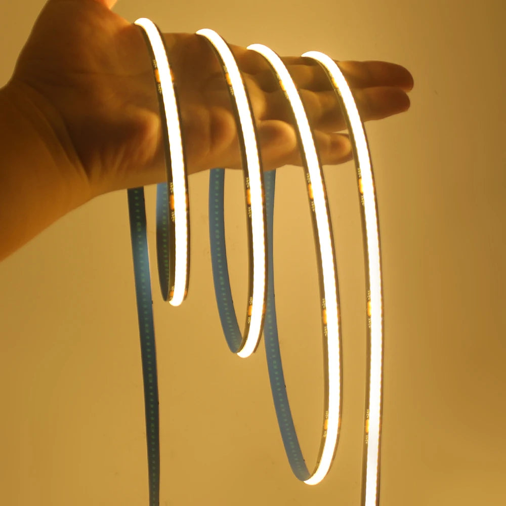 Black PCB COB LED Strip Light High Density Lighting