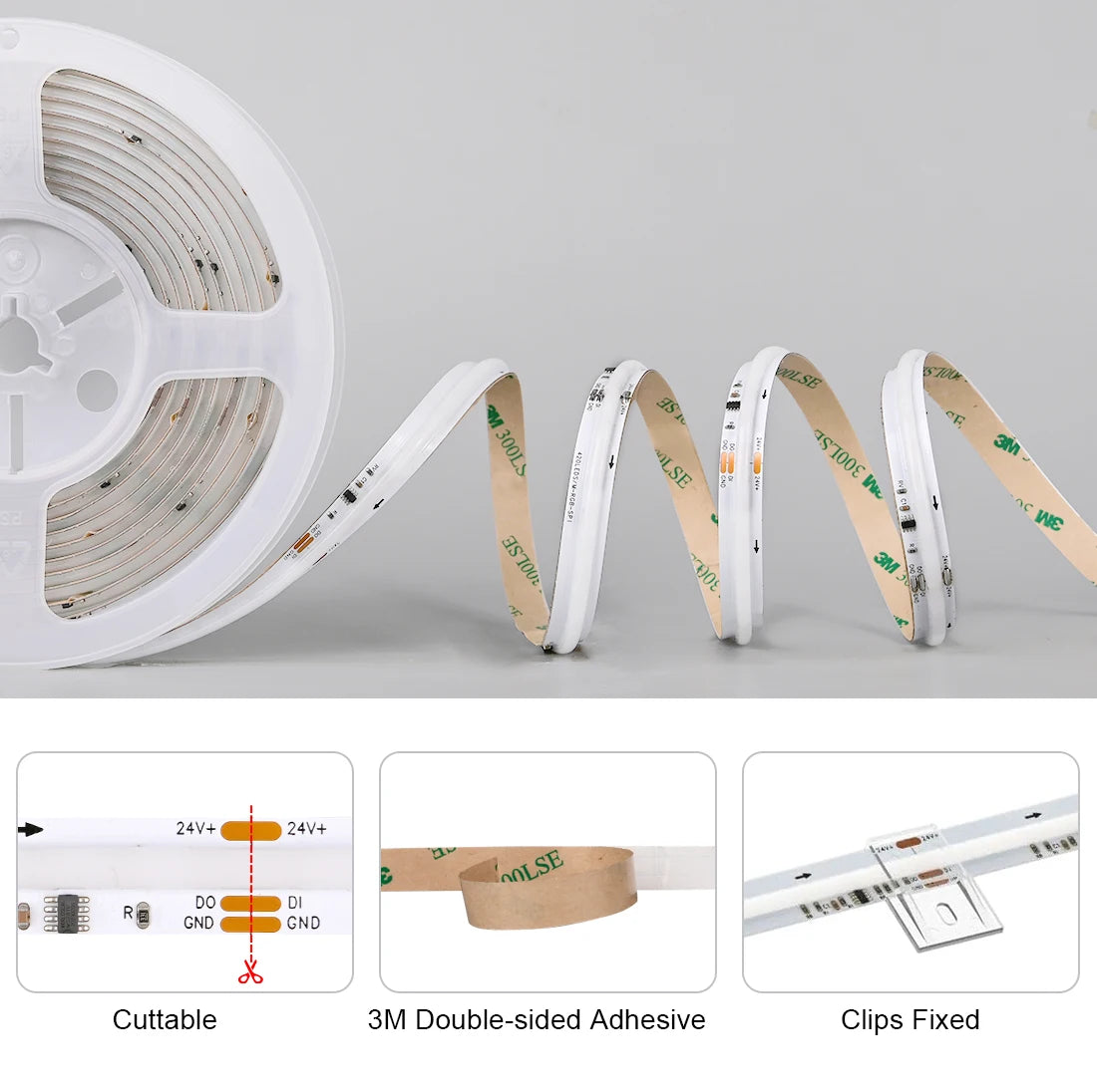 SPI COB LED Strip WS2811 RGB+IC Addressable 420LEDs