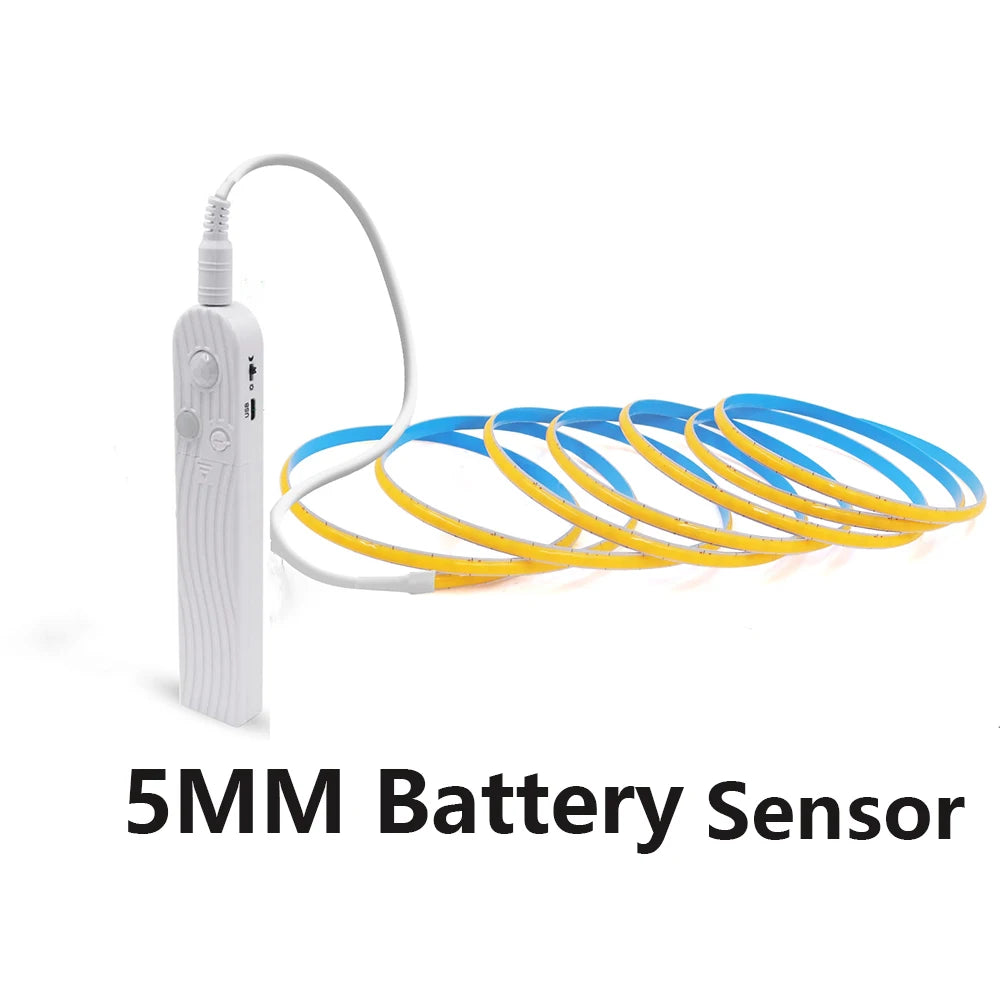 5V 3mm 5mm 8mm COB LED Strip Lights USB Motion Sensor
